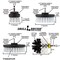 Drill Brush Power Scrubber By Useful Products 5 in W 7 in L Brush, White W-S-5542O-QC-DB - alternate 3